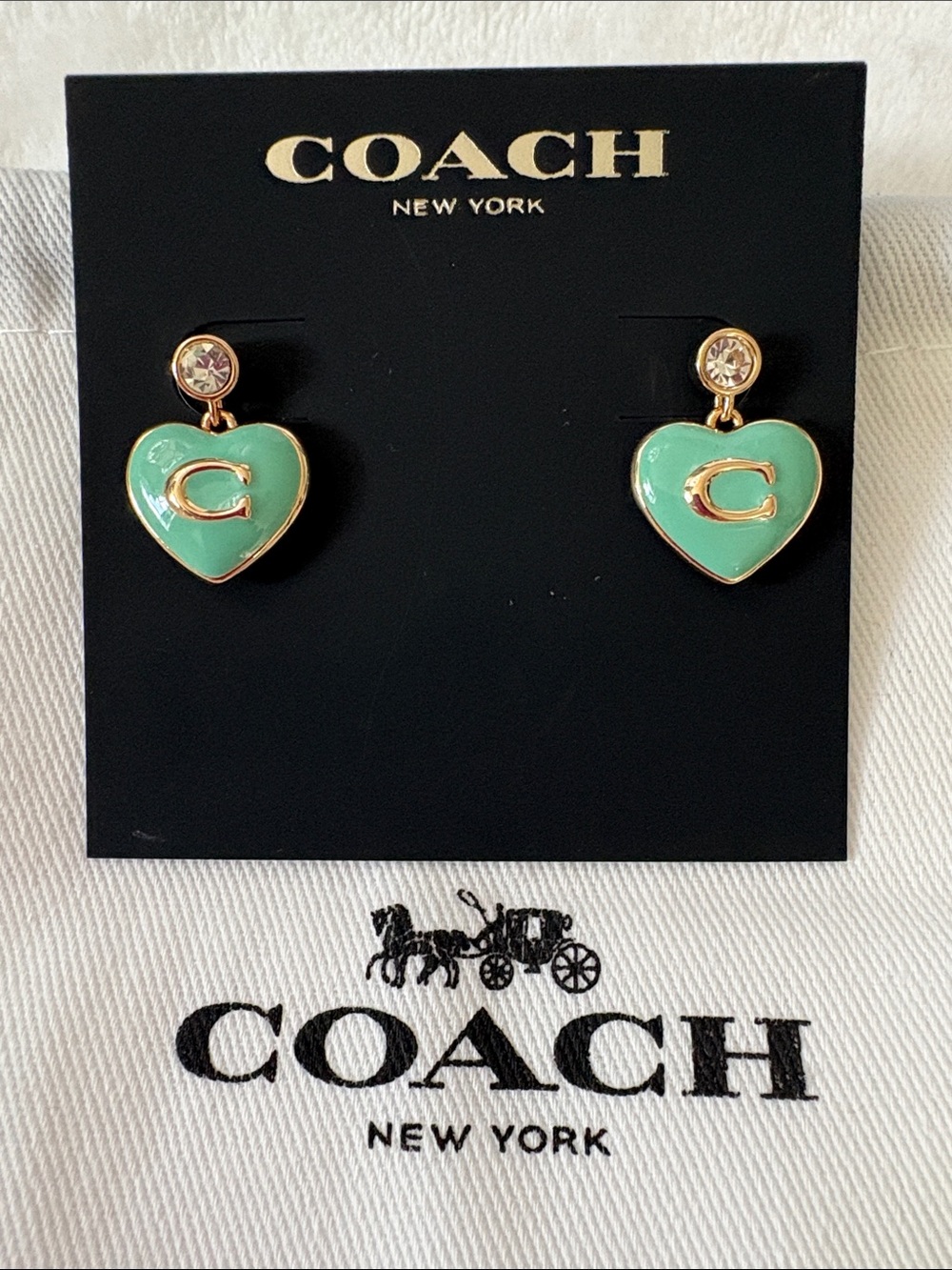 Coach Heart Earrings
